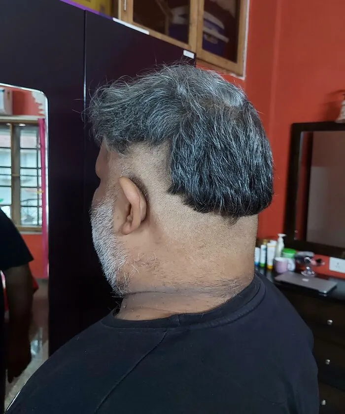 My Mother Took Up A Hair Cutting Course 9 Years Ago. She Confidently Lured My Brother In For A Haircut And This Is The Result