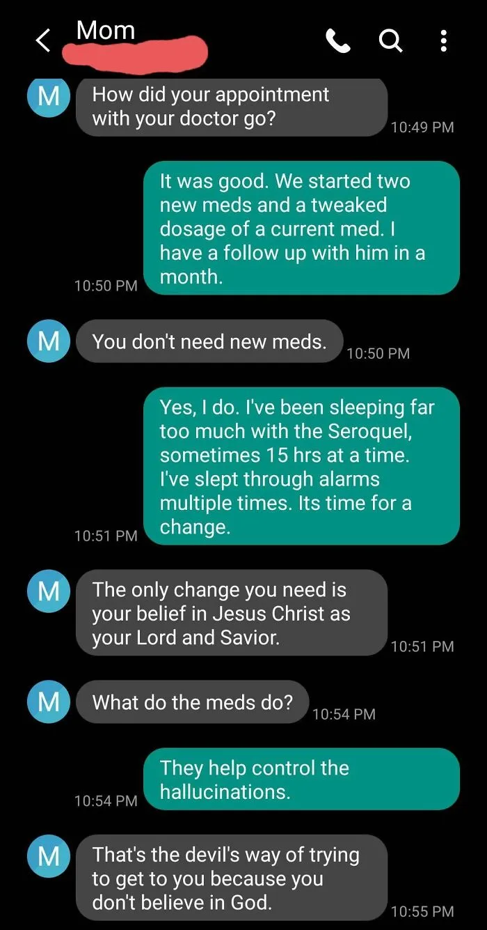 I'm 25, I Have Schizophrenia, And Have Zero Support From My Mom