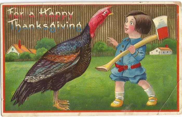 34 Pretty, Amusing And Simply Weird Thanksgiving Postcards From The Past