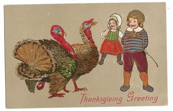 34 Pretty, Amusing And Simply Weird Thanksgiving Postcards From The Past