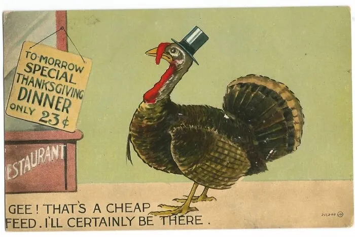 34 Pretty, Amusing And Simply Weird Thanksgiving Postcards From The Past