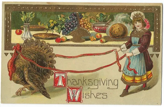 34 Pretty, Amusing And Simply Weird Thanksgiving Postcards From The Past