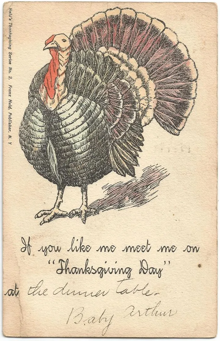 34 Pretty, Amusing And Simply Weird Thanksgiving Postcards From The Past