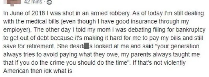 Got Shot In An Armed Robbery? Sounds Like A You Problem. In My Day We Just Died