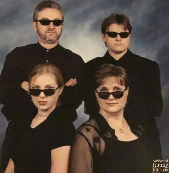 My Family Took This Photo For Our Baptist Church Directory In The Late 90s. It Was A Bit Of A Scandal But In Our Defense, Men In Black Had Just Come Out