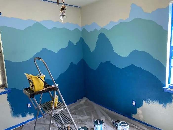 ¡Mi esposa y yo pintamos la habitación del bebé!