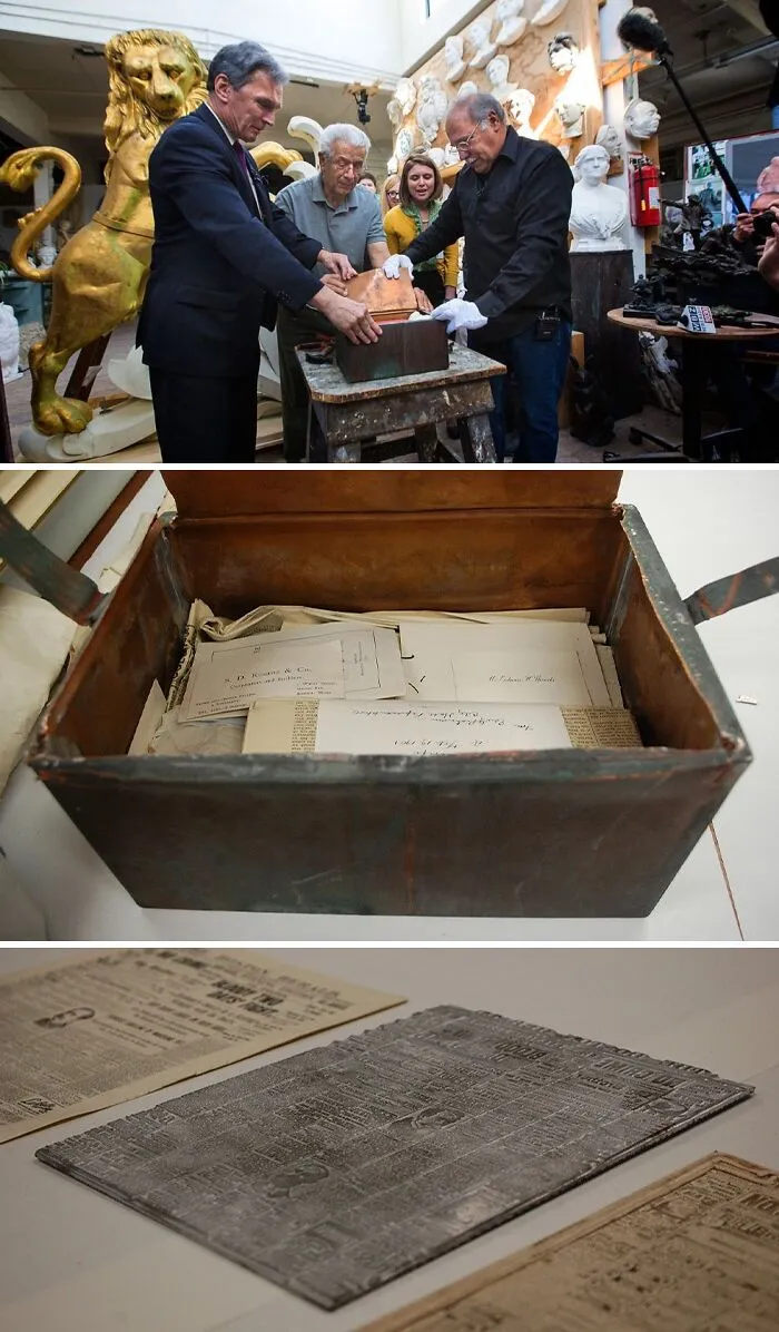 Century-Old Time Capsule From Old State House Lion's Head Opened
