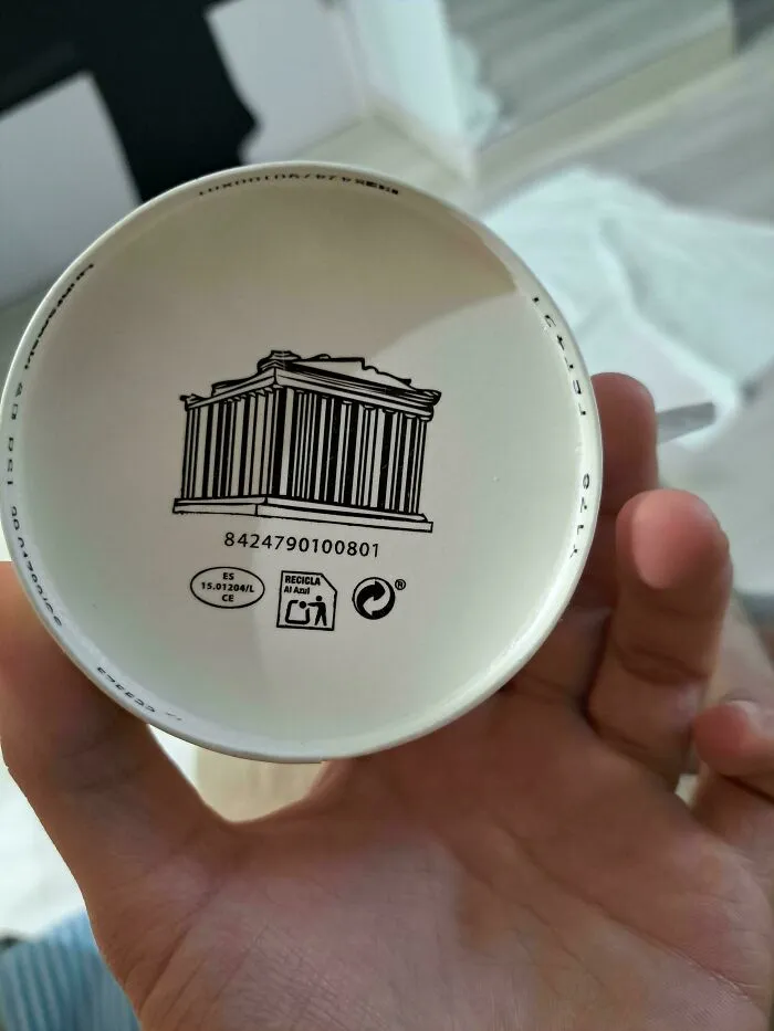 This Parthenon Barcode On A Greek Yogurt