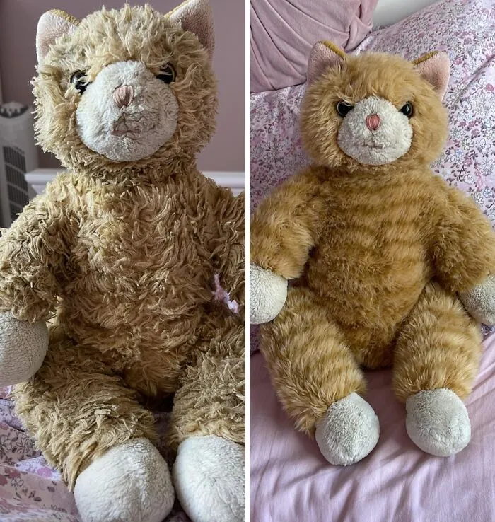 Limpié mi peluche favorito de 23 años