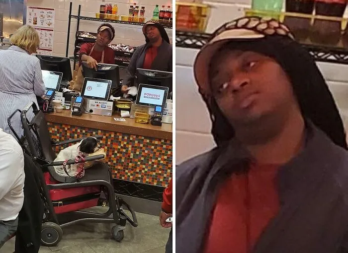 Blocking The Second Register With Your Service Dog At The Airport