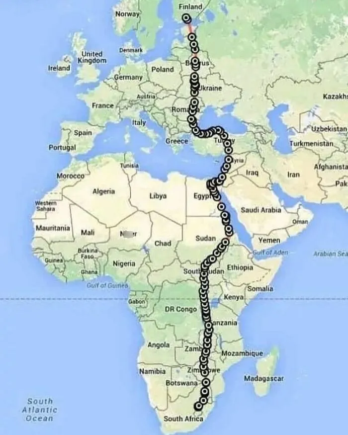 A Female Falcon Was Equipped With A Satellite Tracking System In South Africa Before Migrating To Finland