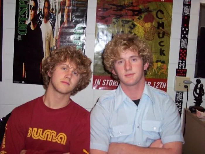 10 Years Ago I Went Off To College And People I Didn't Know Kept Coming Up To Me And Calling Me "Brian". My Name Is Josh. Then A Few Weeks Later I Met Brian And We Took This Picture Together