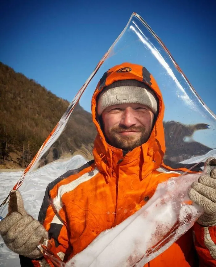 This Cristal Clear Chunk Of Ice From Lake Baikal
