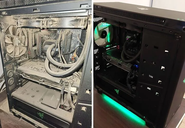 Before And After Some Cleaning Of A Friend's Friend's PC