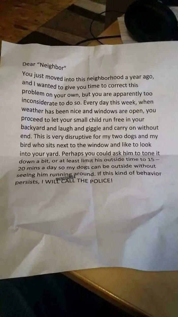 Keep Your Kids Inside Or Ill Call The Cops (Found On Facebook)