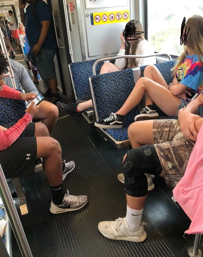 These Girls Taking Up 2 Seats Each While Other People Have To Stand