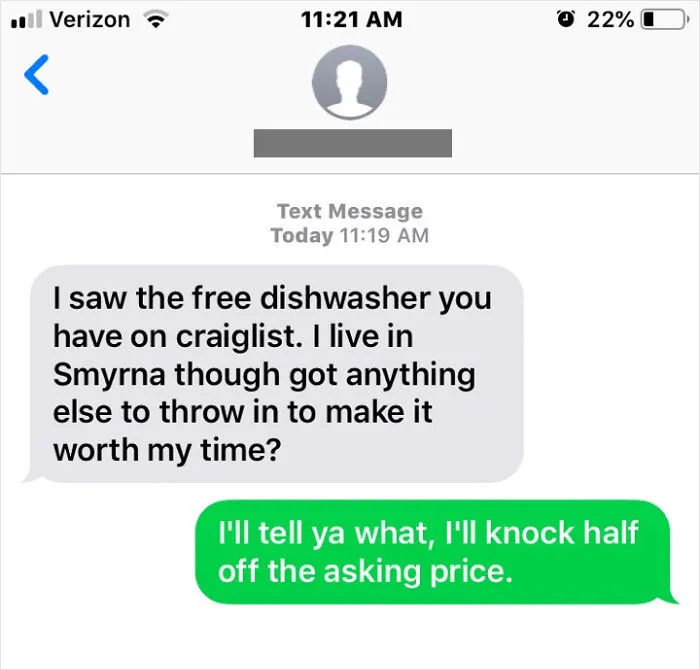 I Was Giving Away A Free Dishwasher On Craigslist And Caught One In The Wild!