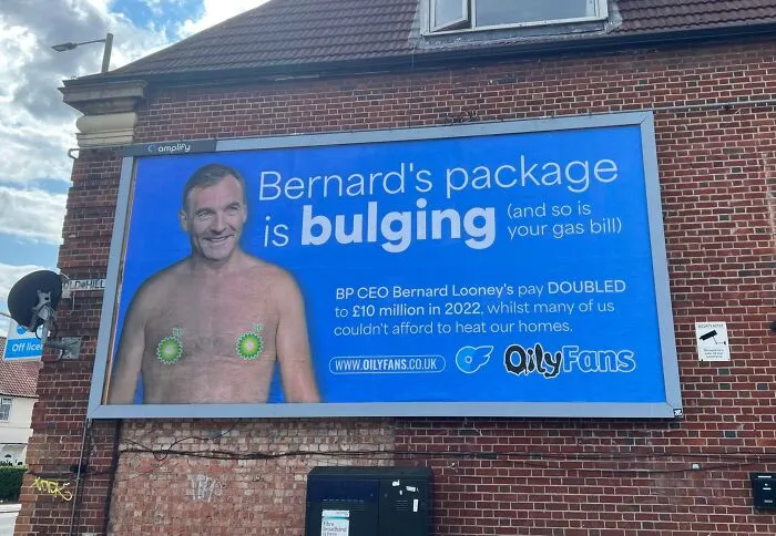‘Oilyfans’ Billboards Show Bp Chief Executive Topless After Earning £10 Million