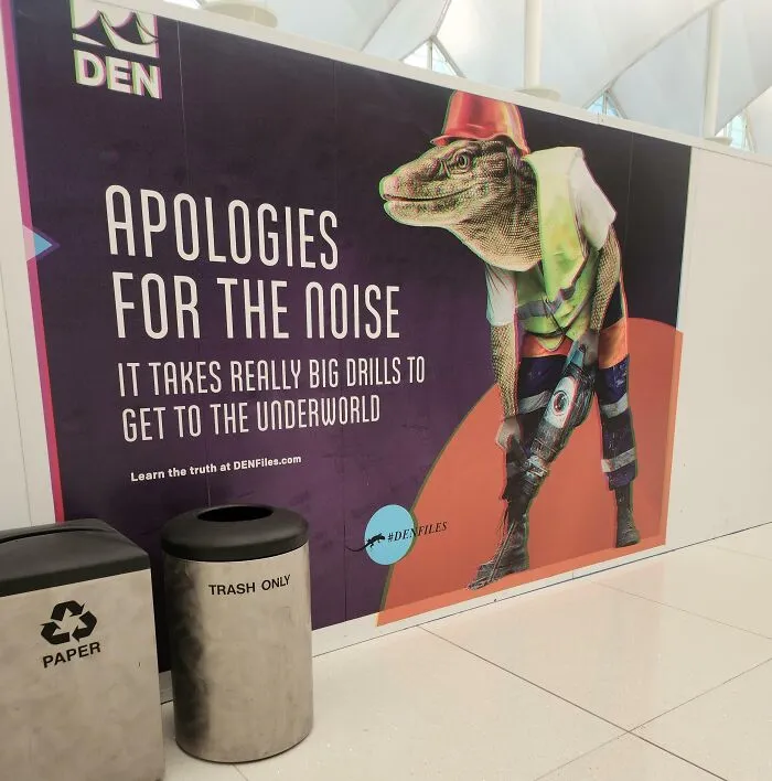 Flew Into Dia The Other Day And Saw This Ad. They're Leaning Into It The Conspiracies And I Am *here* For It