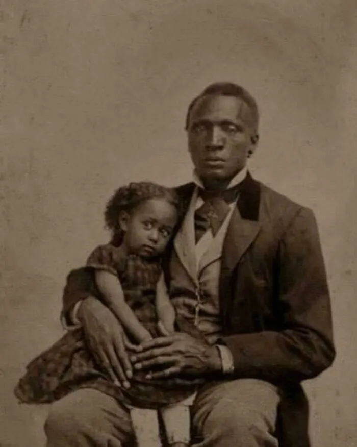 Late 19th Century Portrait Of A Father And His Daughter