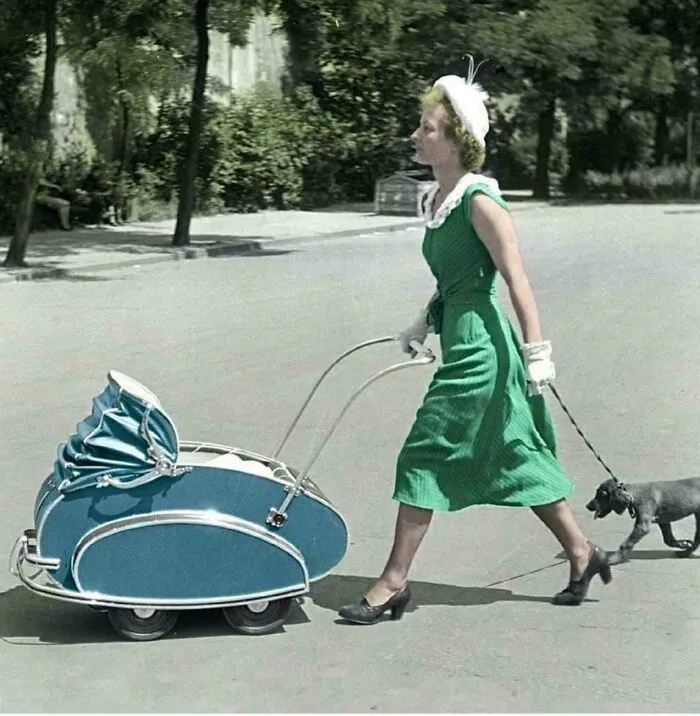 A Fashionable Baby Stroller In West Berlin, C. 1950