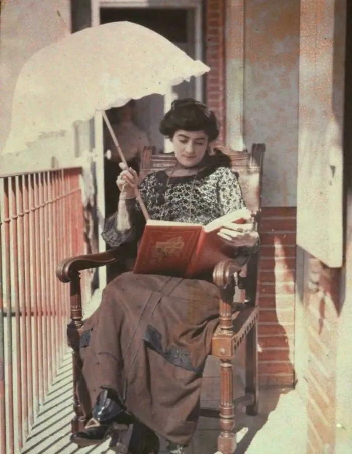 Finding Some Shade In France. An Autochrome From 1910. (An Original Color Photograph)
