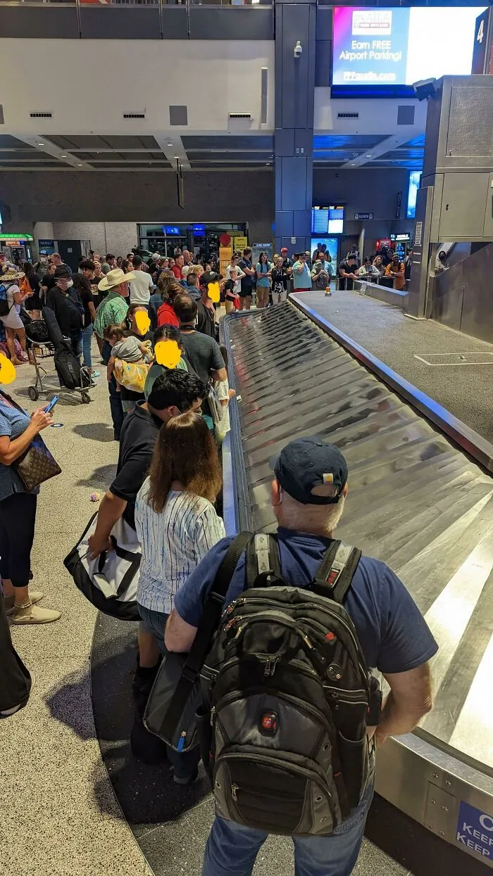 People Who Stand Right Up Against The Luggage Conveyor Instead Of Giving 3 Ft (1 Meter) So Others Can Watch For, And Step In, For Their Luggage