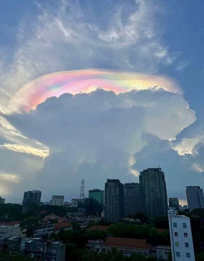 Extremely Rare Rainbow Cloud Over Hcmc