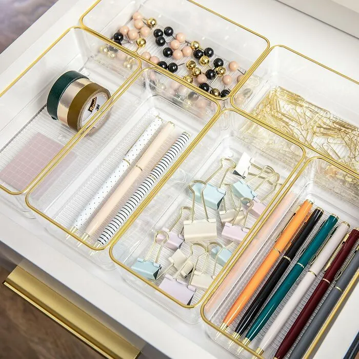 Stay Stylishly Organized With Martha's Luxurious <a Style="Display:inline;" Href="Https://Www.amazon.com/Martha-Stewart-Plastic-Stackable-Organizers/Dp/B0cgywww99?th=1&linkcode=ll1&tag=bporangutan-20&linkid=903d58e0a4f296cbc3b5157afea3d9ef&language=en_us&ref_=as_li_ss_tl" Target="_blank"><span Style="Font: Inherit; Color: #d74b1f;"> Acrylic And Gold Desk Organisers</Span>