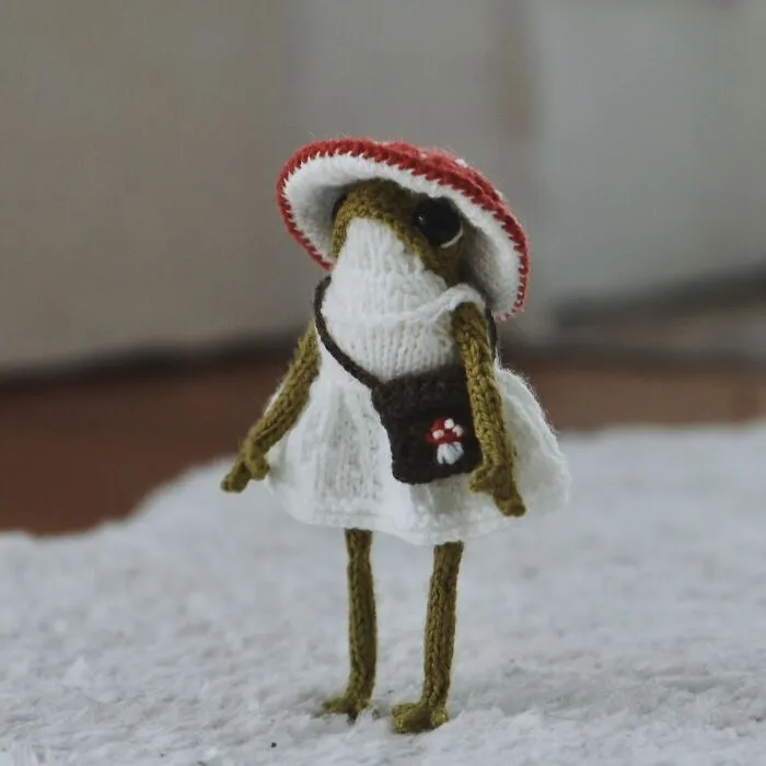 Artist Creates 47 Miniature Frogs With Tiny Outfits That Are Too Adorable To Handle
