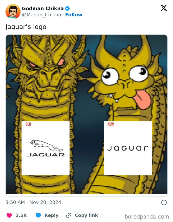 Car Brand Jaguar Rebrands, Completely Misses The Mark, Internet Goes Wild With 40 Memes