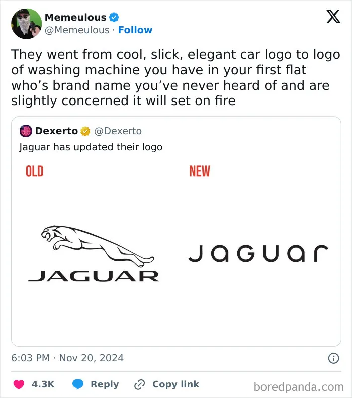 Car Brand Jaguar Rebrands, Completely Misses The Mark, Internet Goes Wild With 40 Memes