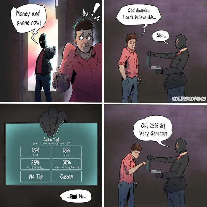 30 Hilarious Comics Full Of Dark Humor And Surprising Twists By Colm Lavery (New Pics)