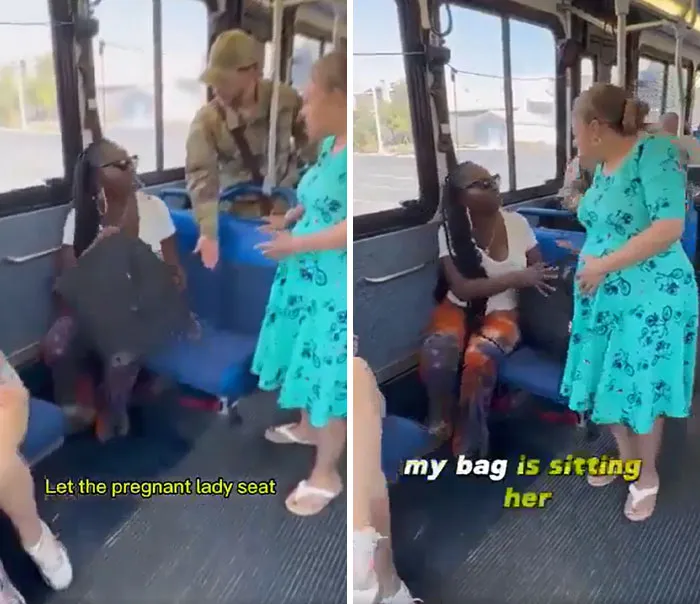Woman Doesn't Let Pregnant Lady Sit On The Bus