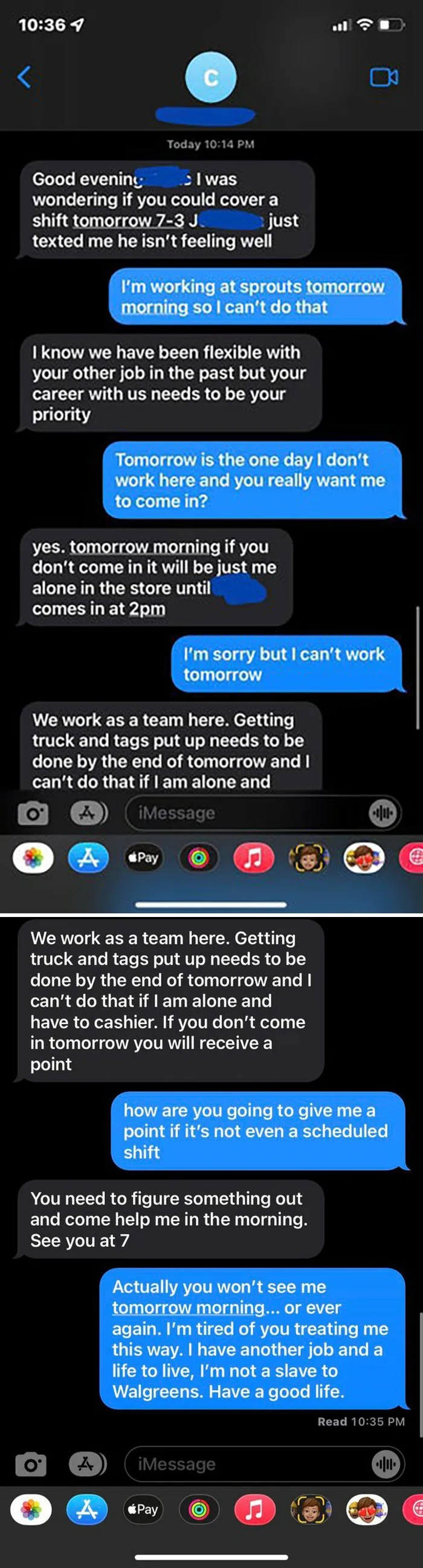 Workers That Took Back Control Share Their Career-Ending Texts (New Pics)