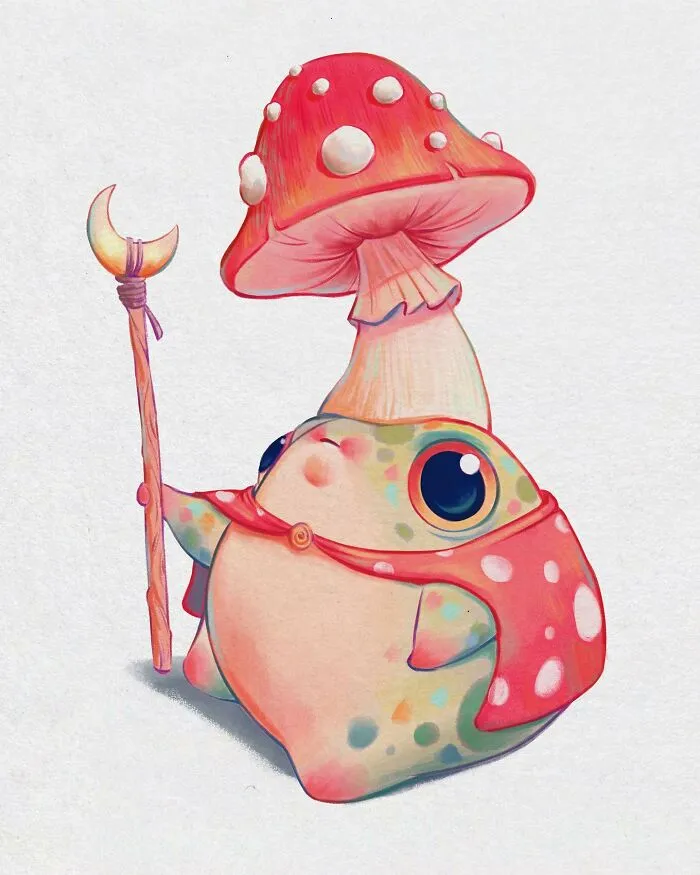 30 Wholesome Frog Illustrations By Lucracia Ray