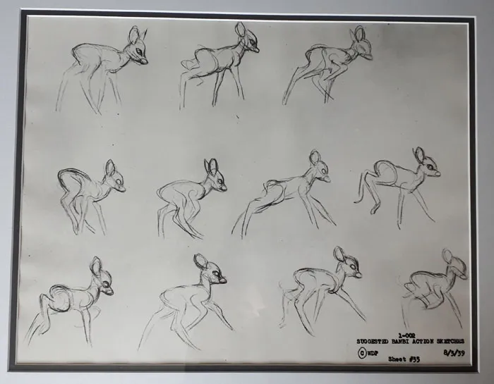 I Have Some Bambi Model Sketches From Film Production. Drawn In 1939