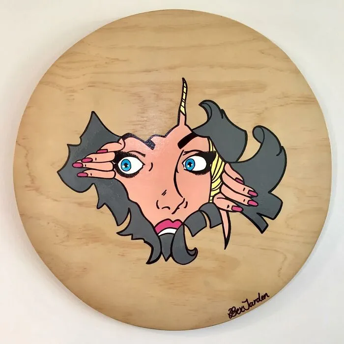 I Created 19 Unique Artworks On Wood Using Colored Pencils And Acrylic Paints