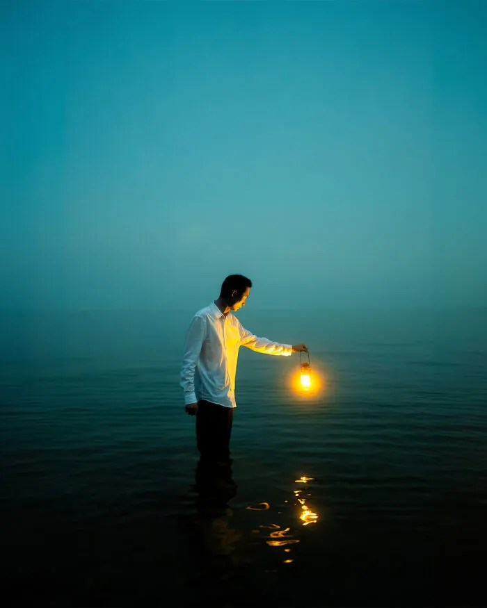 Lone Light In The Blue Abyss From The Series Finding Blue © Gabriel Wong