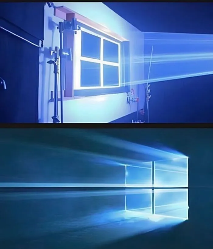 Windows 10 Wallpaper Wasn’t Cgi. The Logo Was Physically Built And Photographed