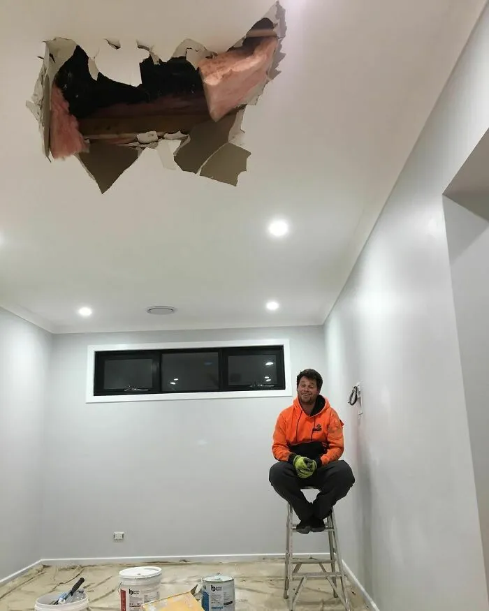We Are Both Crying Inside, He’s Okay And Super Lucky He Didn’t Fall Above The Stairs