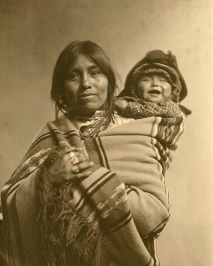 Portrait Of A Woman And Baby, Jemez Pueblo, New Mexico In 1914