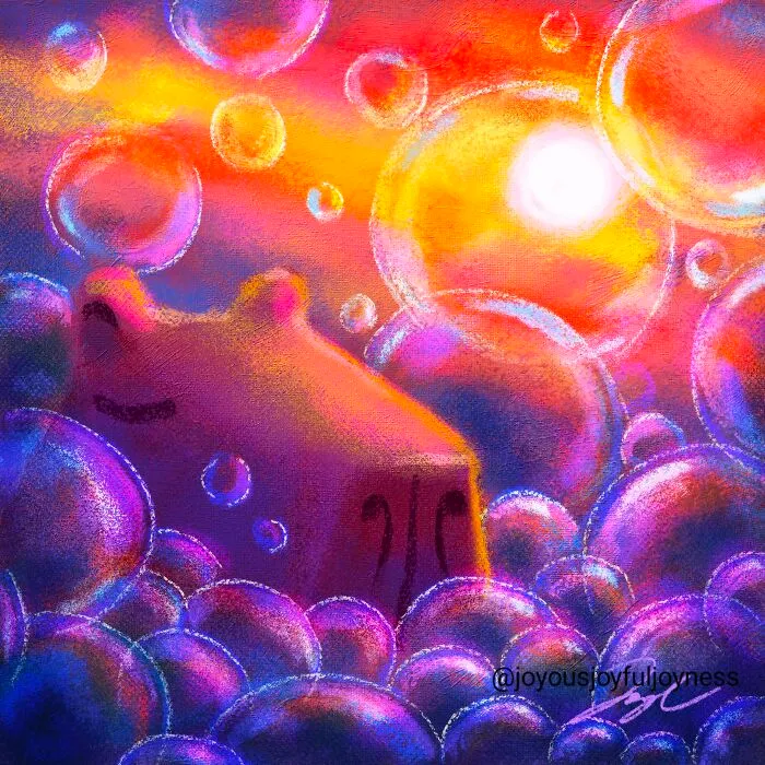I Created Paintings Of Capybaras In Various Moments Of Rest And Relaxation (27 Pics)