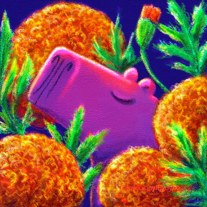 I Created Paintings Of Capybaras In Various Moments Of Rest And Relaxation (27 Pics)