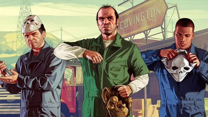 Michael de Santa, Trevor Philips, and Franklin Clinton