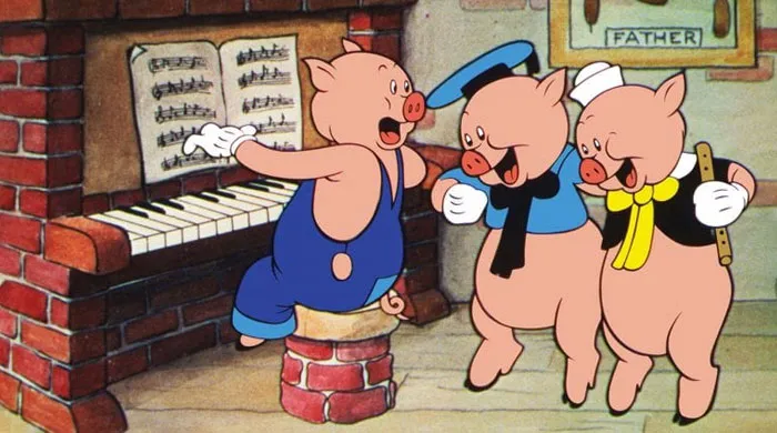 Fiddler Pig, Fifer Pig, and Practical Pig