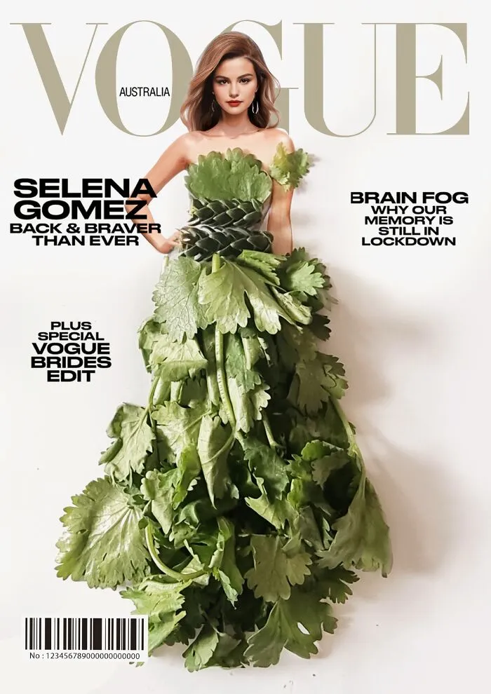 Creative Spin On Magazine Covers: 16 Outfits That I Styled With Flowers And Vegetables