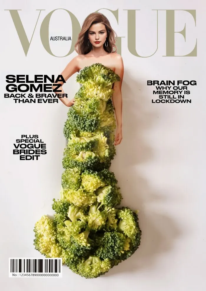 Creative Spin On Magazine Covers: 16 Outfits That I Styled With Flowers And Vegetables