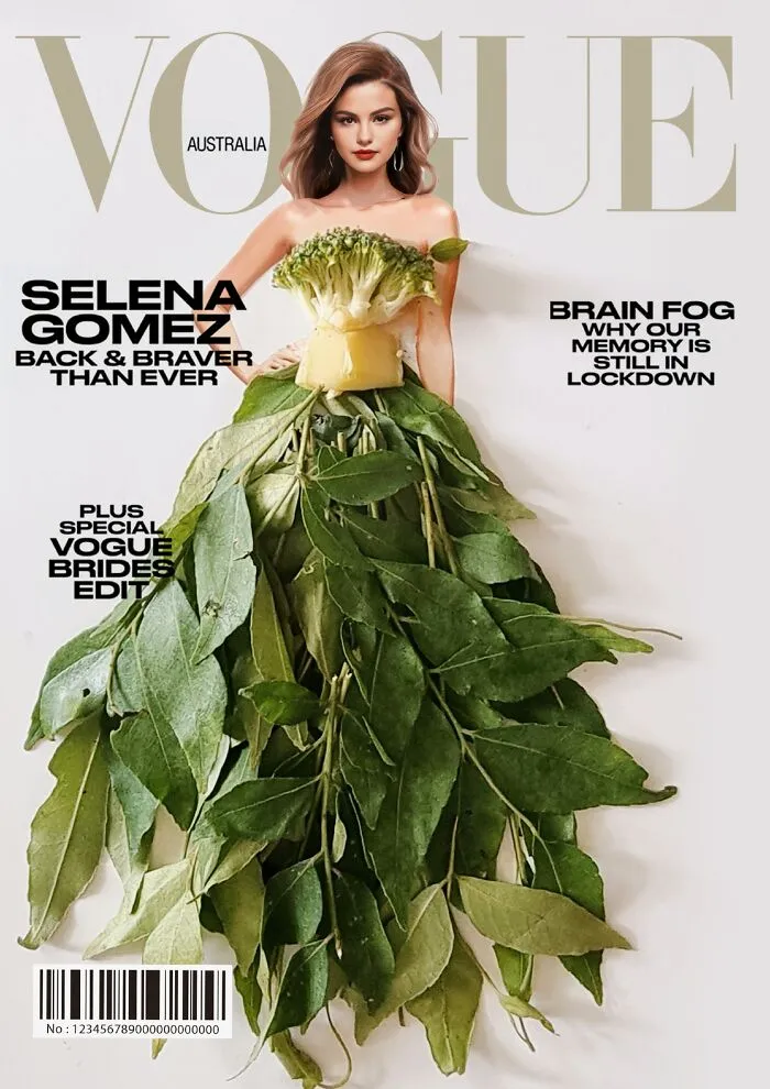 Creative Spin On Magazine Covers: 16 Outfits That I Styled With Flowers And Vegetables