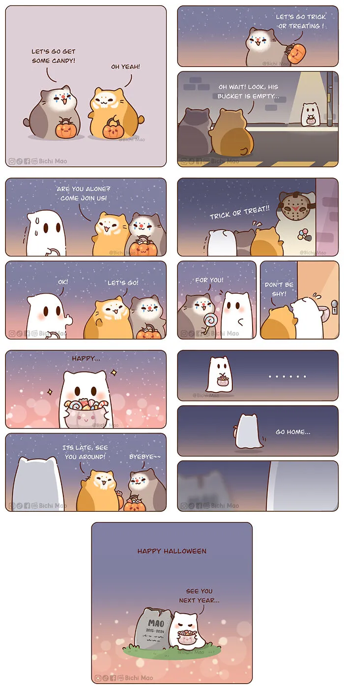 30 Heartwarming Cartoons By Olive Yong Featuring Chubby Cats Dealing With Everyday Challenges (New Pics)